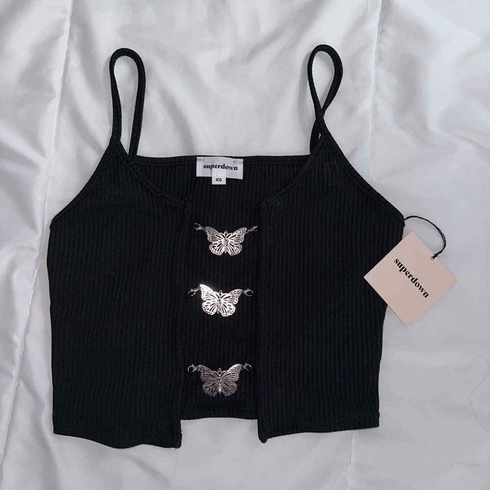 Super down Butterfly Cutout Tank